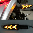 4x Motorcycle LED Turn Signal Light Sequential Flowing LED Indicator Amber La-SE