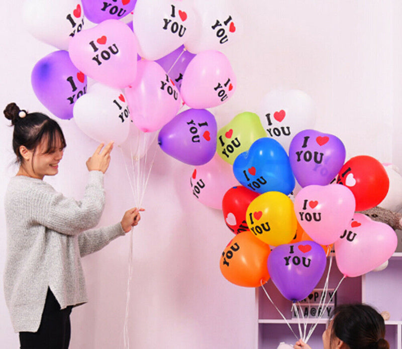 10x Romantic Love Heart Shape Latex Party Ballons Baby Shower Decorations Toys Z