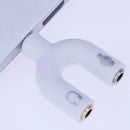 3.5mm Stereo Audio Jack Earphone Headphone 2 Way U Splitter Adapter A