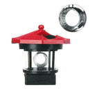 2pcs LED Solar Powered Lighthouse Statue Rotating Garden Yard Outdoor Light Y4Z5
