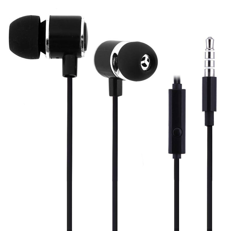 3.5mm Plug Wired Plastic Case In-Ear Stereo Bass Earphone