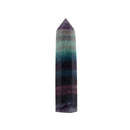 1x Natural Fluorite Quartz Crystal Stone Healing Amethyst Hexagonal Wand PointOZ