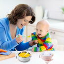 Cute Kids Stainless Steel Injection Bowl Spoon Baby Food Feeding Tableware