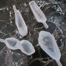4 Pieces Assorted Shape Cabochon Silicone Earring Necklace Pendant Mold for