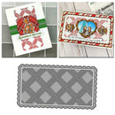 1x Rhombus Grid Cutting Die Stencil Scrapbooking Album Paper Card Handmade Decor