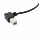 Left Angled USB 2.0 A Male to Left Angled B Male 90 degree Printer Scanner