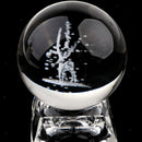 80mm Clear Crystal Glass Ball Sphere Balls Home Office Decoration - Elk