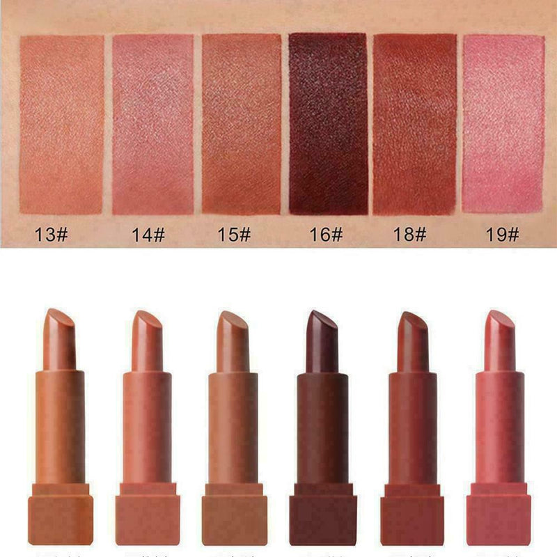 6pcs/set Nude MATTE Lipstick Waterproof Long Lasting Velvet Q0J7 new Lip Ki M0S9