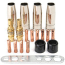 19Pcs Welding Torch Nozzle Part Kit Conical Nozzle Sleeve Rod Tool Set for  A9U3