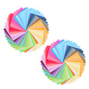 100x Plain Color 100% Cotton Fabric For Craft Patchwork & Quilting Cloth 15x15cm