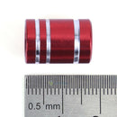4pcs Red Wheel Tyre Tire Valve Stems Air Dust Cover Screw Caps Car Truck Bike