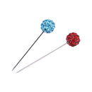 30* Crystal Diamante Wheel Long Pins Brooch Snag fit for Wedding Hat Hijab Scarf