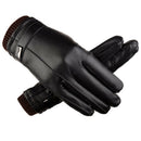 Men's Winter Press Screen Gloves Leather Warmer Cycling Texting Gloves