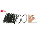 40 Pieces Black Elastic Rubber Band Hair Tie Ponytail Holders