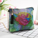 DIY Flower Special Shaped Diamond Painting PU Leather Chain Crossbody Bags