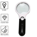 3LED Light 12X Handheld Magnifier Reading Magnifying Glass Lens Jewelry Lou BX