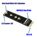 Pcie To M2 Adapter Nvme Ssd M2 Pcie X1 Raiser Pci-E Pci Express M Key ConnecP1Z3