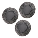 3Pcs Stretchable Dining Chair Seat Cover for Wedding Party Removable Gray