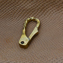 Brass Twisted Hook Keychain Buckle Handmade Decorative Craft Accessories