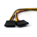 4 Pin IDE Male Molex to 2 port  SATA Y Splitter Female HDD Power Adapter Cable