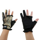 1 Pair Fishing 3 Finger Cut Gloves Outdoor Sports Hunting Non-Slip Mittens