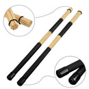1 Pair Rods Drum Brushes Sticks Drum Stick Set for Jazz Folk Music (Black) U5T2