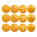 50PC Plastic Airflow Hollow Wiffle Practice Training Golf Balls Yellow New