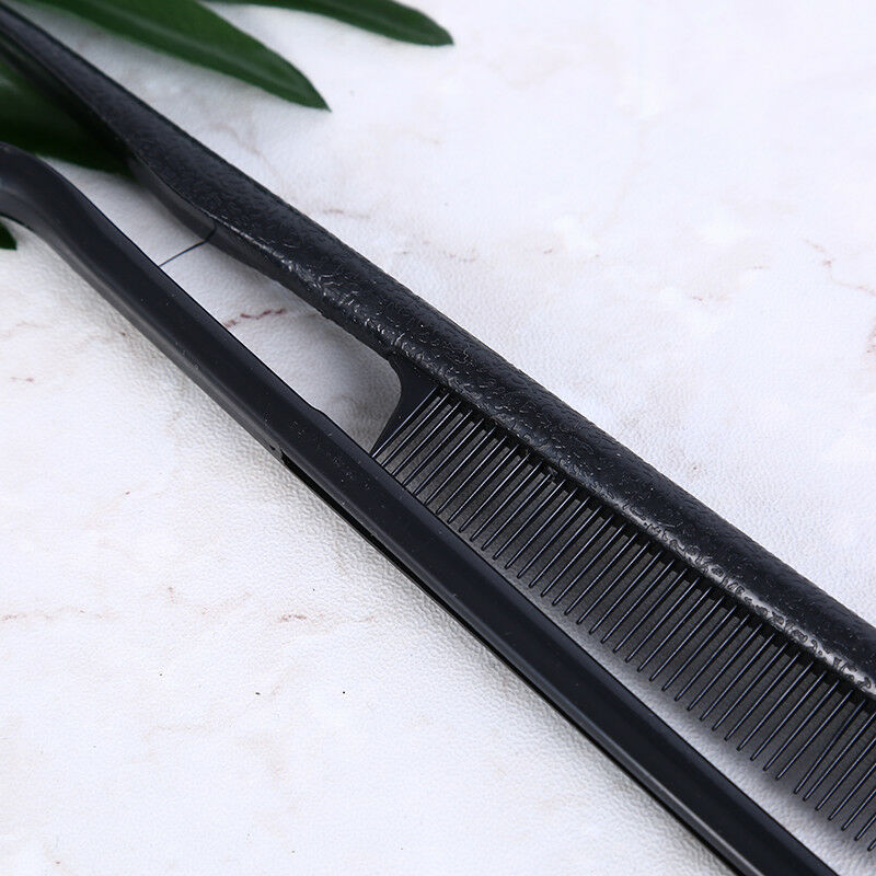 black folding v-shape comb hair straightener hairdressing straightene brush3SE