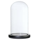 Display Glass Dome Cover Jar for Party Festival Wedding Xmas Decor_Black D