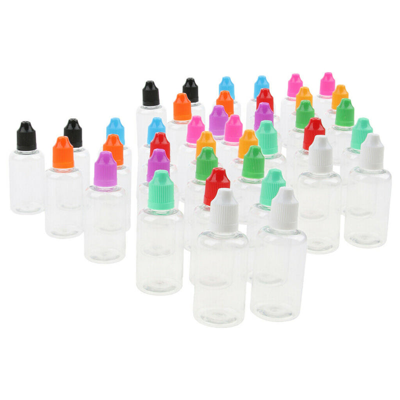 40x Portable Precision Dropper Bottles Juice Liquid Glue Container 50ml
