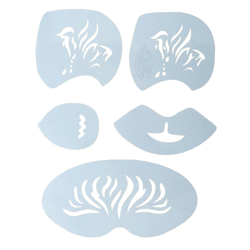 1 Set Animal Pattern Body Art Eye Face Paint Stencil Template for Halloween