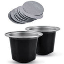 50Sets Refillable Coffee Capsules Cup Disposable Coffee Capsules Packaging