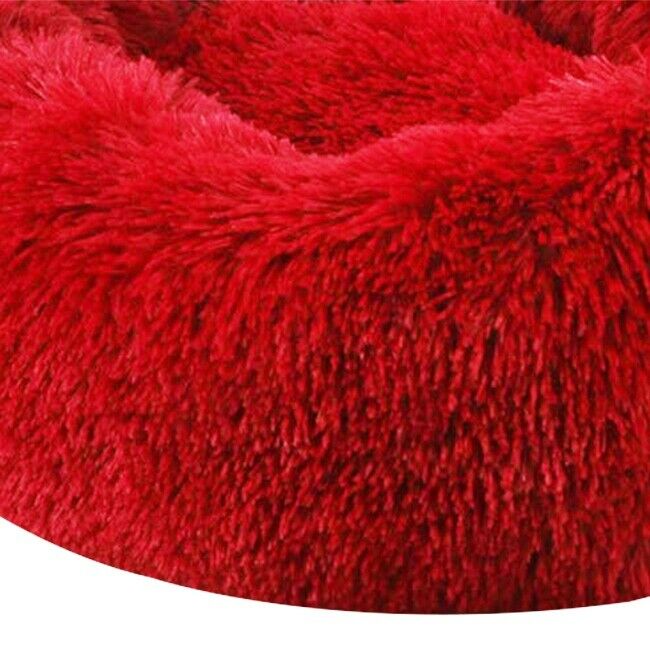 Pet Bed for Cats and Dogs,Super Soft Round Dog Bed Oval Donut Nesting Cave