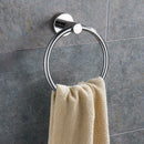 Wall Mounted Towel Ring Stainless Steel Chrome Bathroom Round Towel Rack Holder
