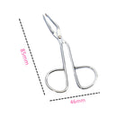 New Scissors Flat Tip Eyebrow Tweezers Clamp Clipper Stainless Removal Tool JR