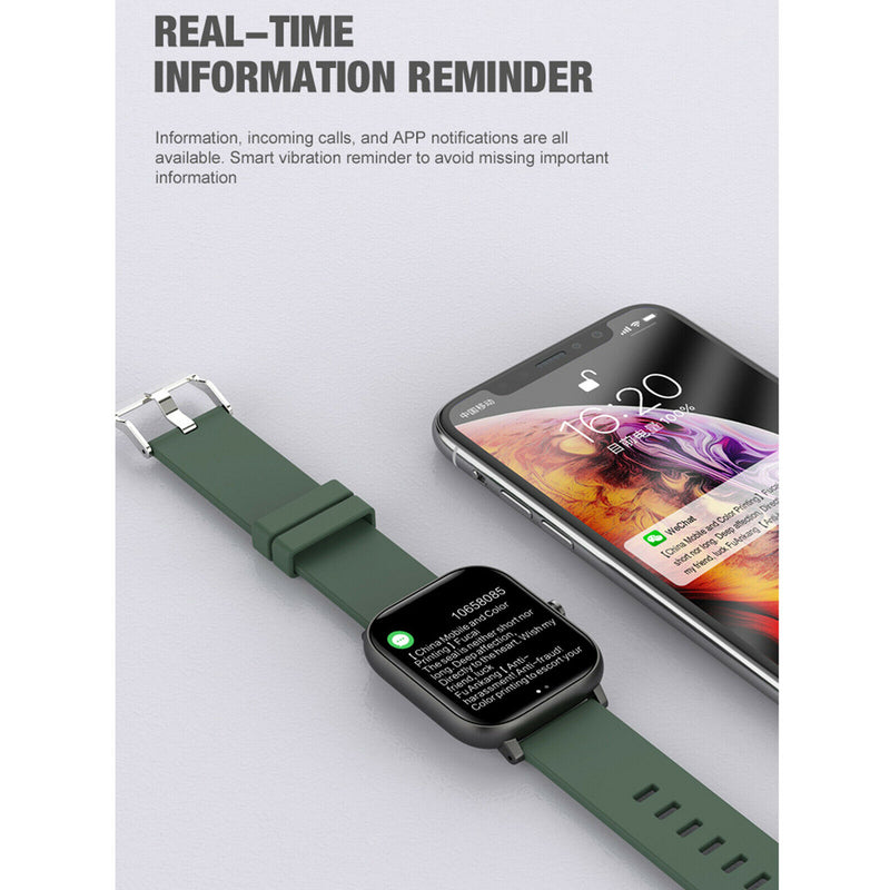 Smart Watch Blood Pressure Heart Rate Monitor Bracelet Wristband Green