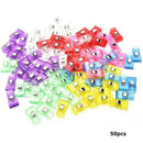 50pcs Mixed Color Sewing DIY Plastic Ax Clip Holder Patchwork Quilting Tool A