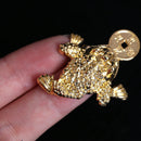 5Pcs Feng Shui Pocket Toad Frogs Fortune Keychain Charm Bag Pendant Home DeSEAU