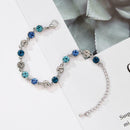 Women Multicolor Rhinestone Hand Chain Girls Strand Bracelet Jewelry Gift