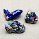 Quartz Crystal Rainbow Titanium Cluster Mineral Specimen Reiki Healing Stone AU