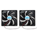 2pcs 120mm 120x25mm 12V 4 Pin DC Brushless PC Computer Case Cooling Cooler Fan