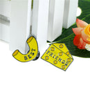 2pcs/set macaroni & cheese block pin Best friends pins Cute enamel pin Brooch MO
