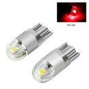 10X Red T10 3030 W5W 194 168 2-SMD LED Reading License Plate Light Side DSL Bu_