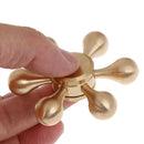Six Angle Water Drop Gyro Finger Spinner Fidget Spinner(Golden)