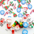 30PCS Creative Christmas Rubber eraser stationery Cartoon  for school students