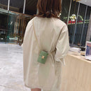 Mini Shoulder Handbags Leather Women Chain Crossbody Bucket Bags (Green) A