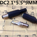 5 Pair (10pcs) 2.1x5.5mm Male Female DC Power Plug Socket Jack Connector PaRCES