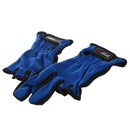 Non-Slip Friction Palm 3 Low-Cut Fingers Fishing Gloves, Adjustable Size--  I3I5