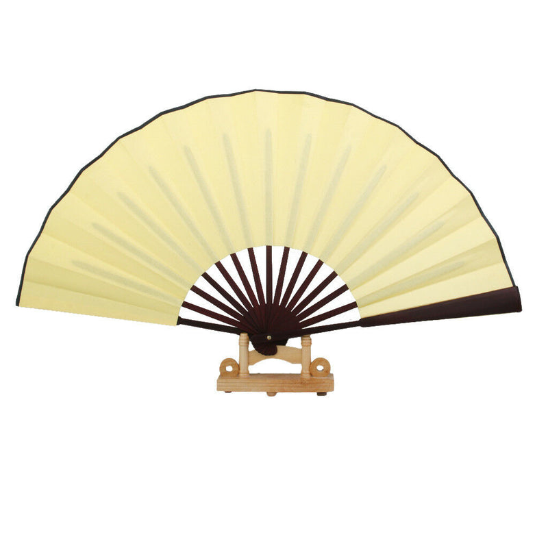 Chinese Blank Silk Folding Hand Fan Calligraphy Writing Dancing Wedding Gift