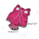 owl reversible change color sequins sew on patches for clothes coat diy craf I3C